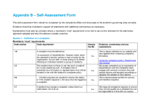 Updated June 2023 - complaint handling code, self-assessment form